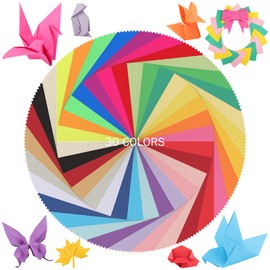 Origami Paper 210 Sheets 30 Vivo Colours 10 x 10 cm 80 gsm Double-Sided Mini Square Folding Paper for Children, Crafts & Travel UAP060F