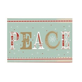 Religious Christmas Card 8 Pack, Peace, Let Us Rejoice on the Day Christ was Born (4.75 Inches x 6.75 Inches, White Envelopes)
