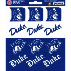 FANMATS Duke University Blue Devils - Set Of 12 Sticker Sheet