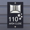 Custom Signs Solar Illuminated Modern Anthracite House Number Sign 24cm