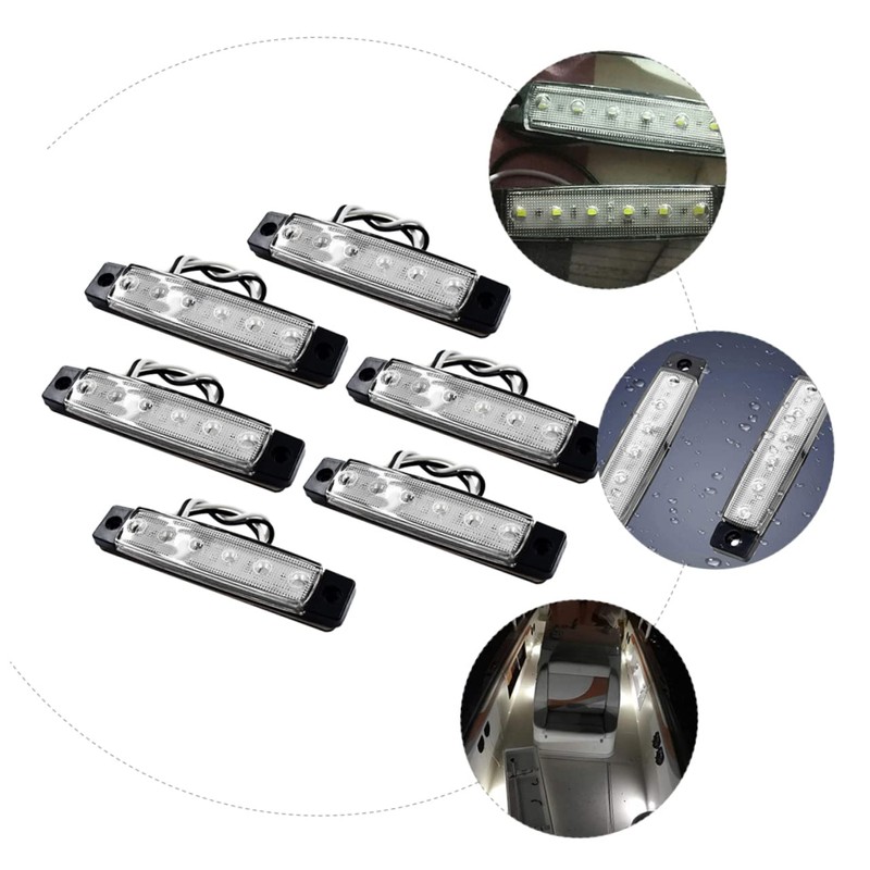 Gatuida 6Pcs Boat Navigation Lights Leds Interior Lights Energy Saving