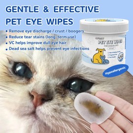 Opdent 150Pcs Eyes Wipes for Dogs - Tear Stain Remover for Dogs - Dog Eye Cleaner, Eye Debris, Discharge, Mucus Secretions - Eye Wipes for Dogs & cat Eye Wipes - 3.2 inches