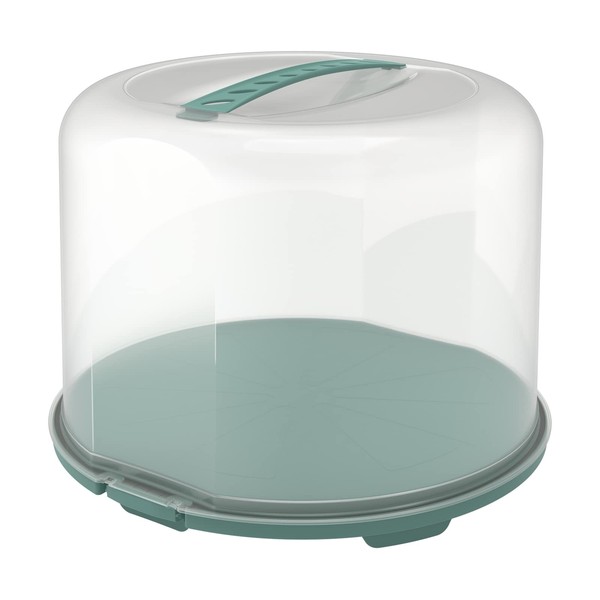 Rotho Fresh Tortenglocke XL, lebensmittelechter Kunststoff (PP) BPA-frei, türkis/transparent, (35.5