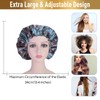 Fishent Shower Cap, Large Shower Caps for Women Reusable Double