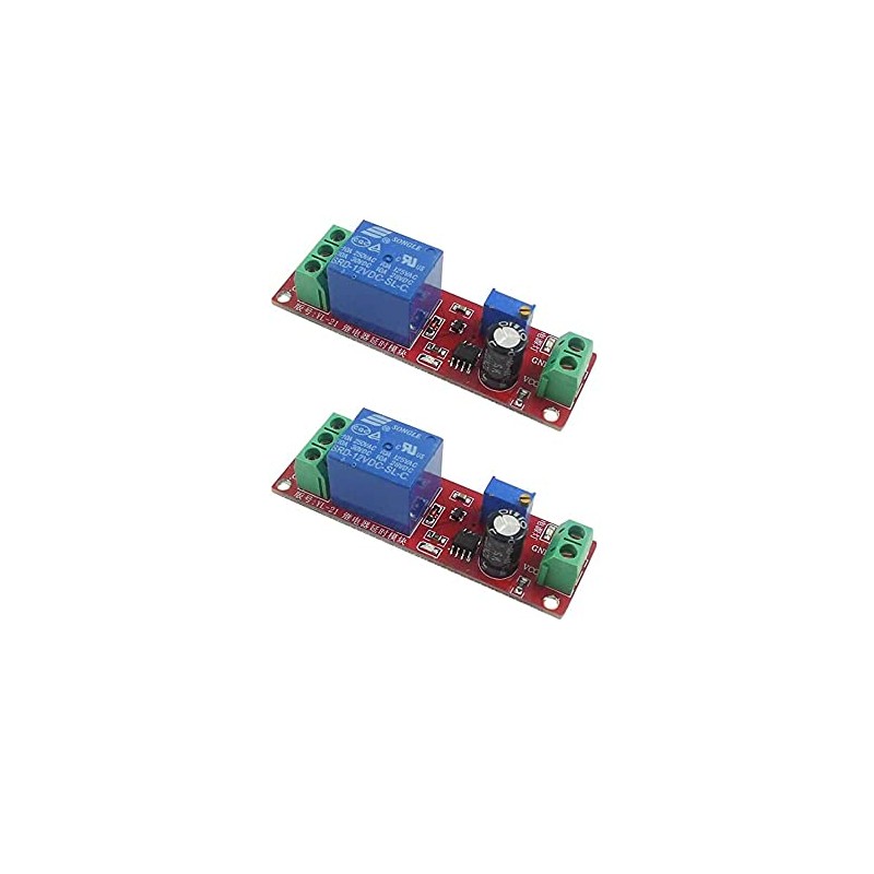 Ferwooh 2PCS DC 12V NE555 Delay Timer Relay Switch Module