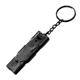 JJPJL Whistle, Loud Emergency, Emergency Whistle, Whistle, Signal Whistle, 150 dB Whistle with Keyring, Stainless Steel, Waterproof, for Emergency, Outdoor, Dog Walks, Training, Sports (Black)