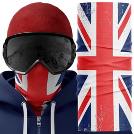 Purple Print House Face Masks, Union Jack, GB Flag Snood Scarf, Motorcyle Football Rugby Face Mask Protection Dust Wind Facemask Facemasks UK Stock (Union Jack)