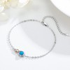Infinity Bracelet Women's 925 Sterling Silver Infinity Heart Adjustable Birthstone
