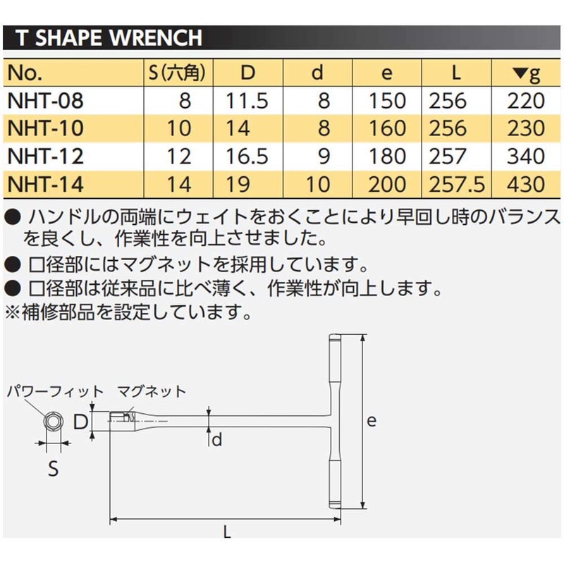 Nepros 8mm T-Shaped Wrench