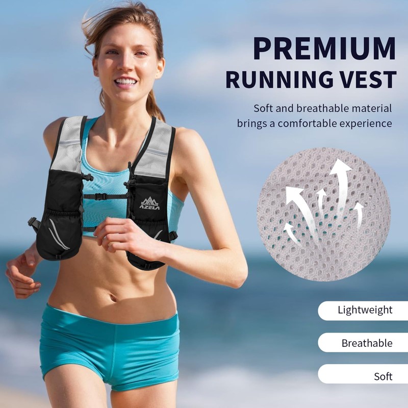 Running Vest for Women Men,Adjustable Chest Straps Running Hydration Vest,