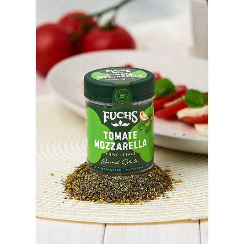 Fuchs Gourmet Selection Mediterranean Tomato Mozzarella Spice Preparation, Refillable Tomato