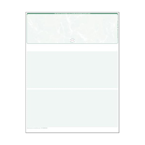 2000 Green- Marble Laser Check Stock, (Top Position) Blank Laser