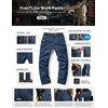 CQR Men's Flex Ripstop Work Pants, Water Resistant Tactical Pants,