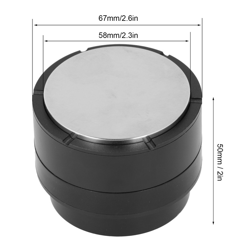 58mm Coffee Tamper Stainless Steel Flat Base Coffee Distributor Leveler