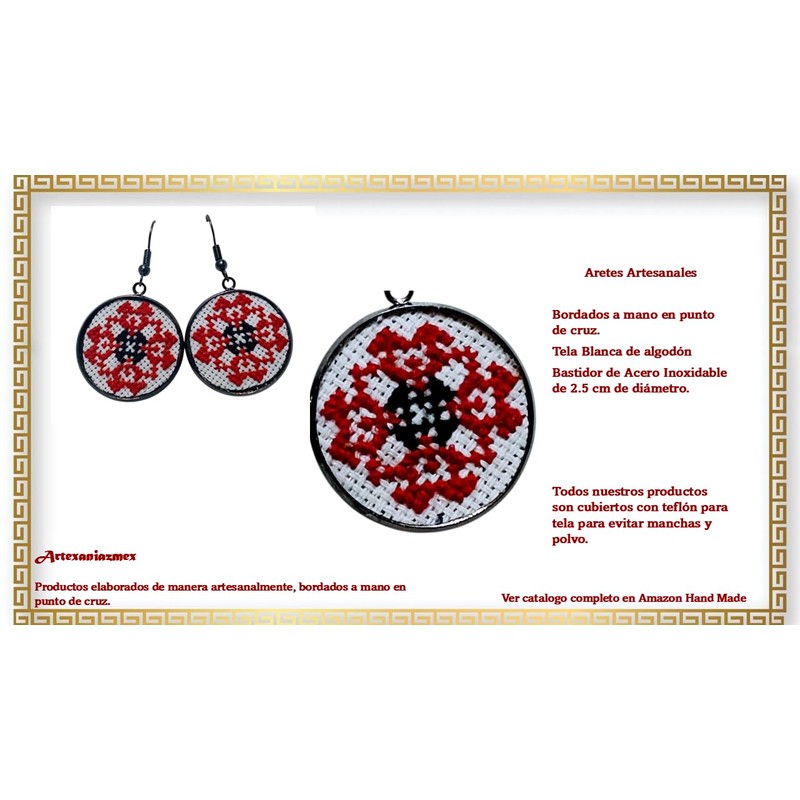 ARETES ARTESANALES (Rojo)