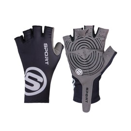 Nothing burger Fingerless Cycling Gloves, Lightweight Anti-Slip Fingerless Glove, Shock-Absorbing Half Finger Gloves for Men & Women - Ideal for Road Cycling, Training, Workout & Outdoor Activities