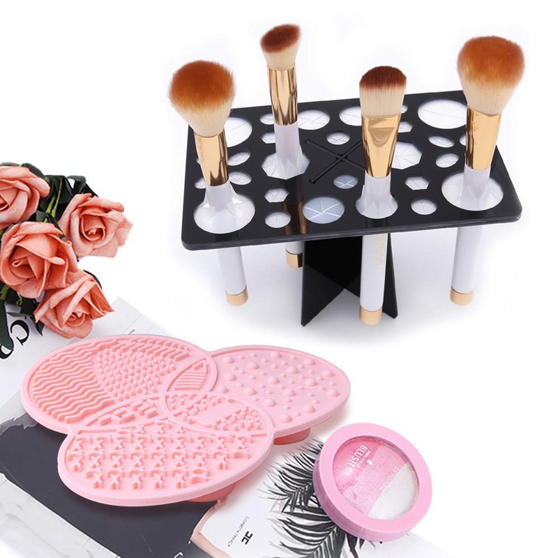 Makeup Brush Cleaning Mat & Makeup Brush Drying Rack, YLong-ST