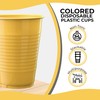 Yellow Disposable Plastic Cups - 100 Pack 12 Oz Plastic
