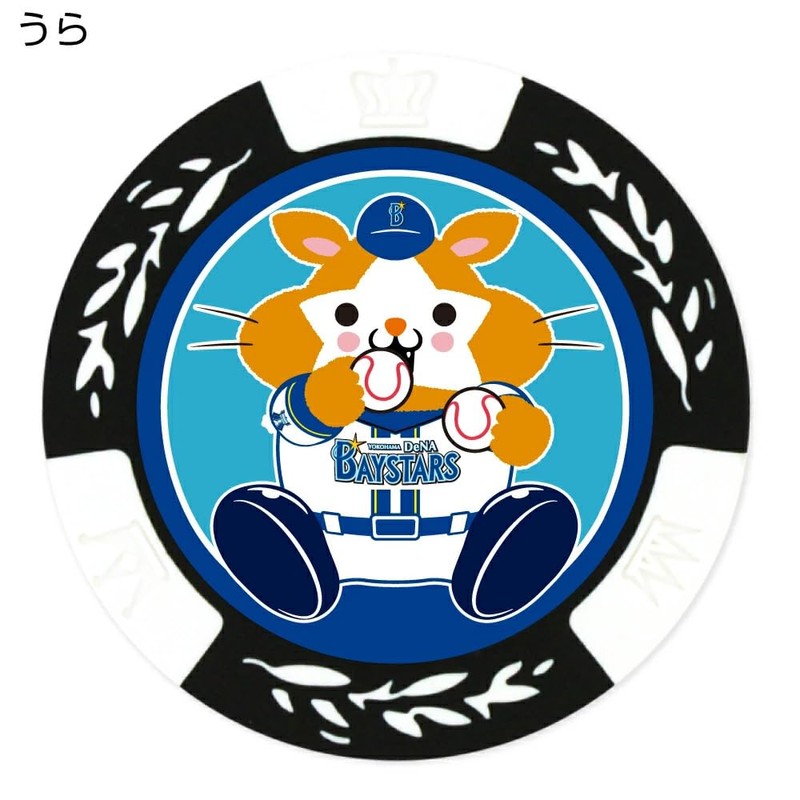 HOKUSHIN TRADING MK0472 Golf Ball Marker, Yokohama DeNA BayStars Chip