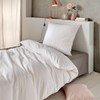 TRAUMSCHLAF Seersucker Bed Linen Plain White, Pillowcase Single 40 x