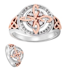 LANWLOSI Witches Knot Ring for Women Dainty Witches Protection Knot Ring Anillo Nudo De Bruja Plata Celtic-Knot Jewelry Spiritual Gifts