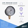 JIVTO 0-3 Psi Low Capsule Pressure Gauge,2-1/2" Dial,1/4" NPT Lower