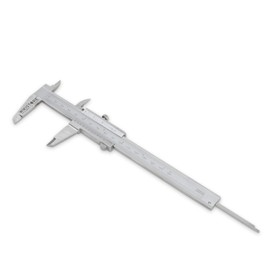 WIKISTORE TASCHEN Measuring Caliper Monoblock 150 mm, Ventesimal Brake Caliper with 40 mm Jaws, Screw Lock Steel Saddle, Measuring Value 0.05 mm / 1/128 Inch, Precise Work Tool