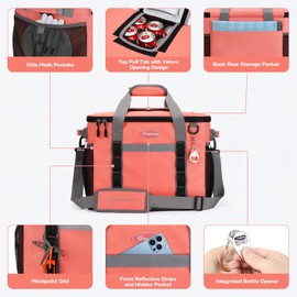 Maelstrom Soft Cooler Bag,Collapsible Soft Sided Cooler,55 Cans Beach Cooler,Ice Chest,Large Leakproof Camping Cooler,Portable Travel Cooler for Grocery Shopping,Watermelon