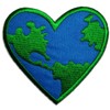 Iron on patches - Peace on earth - blue -