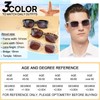 MARE AZZURO Reader Sunglasses 3.5 Men Retro Square Sun Reading