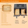 HONYAO Air Fryer Paper Liners for Dual Zone Airfryer, 200pcs