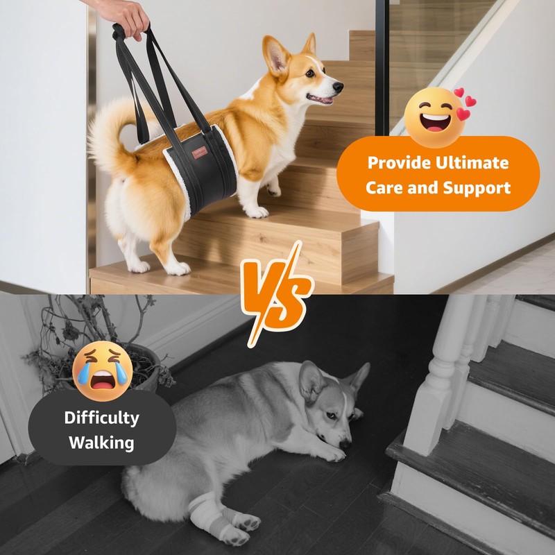 LOOBANI Portable Dog Sling for Back Legs, Hip Support Harness