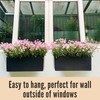 LaLaGreen Wall Planters for Indoor (2 Pack, 20 Inch) Black