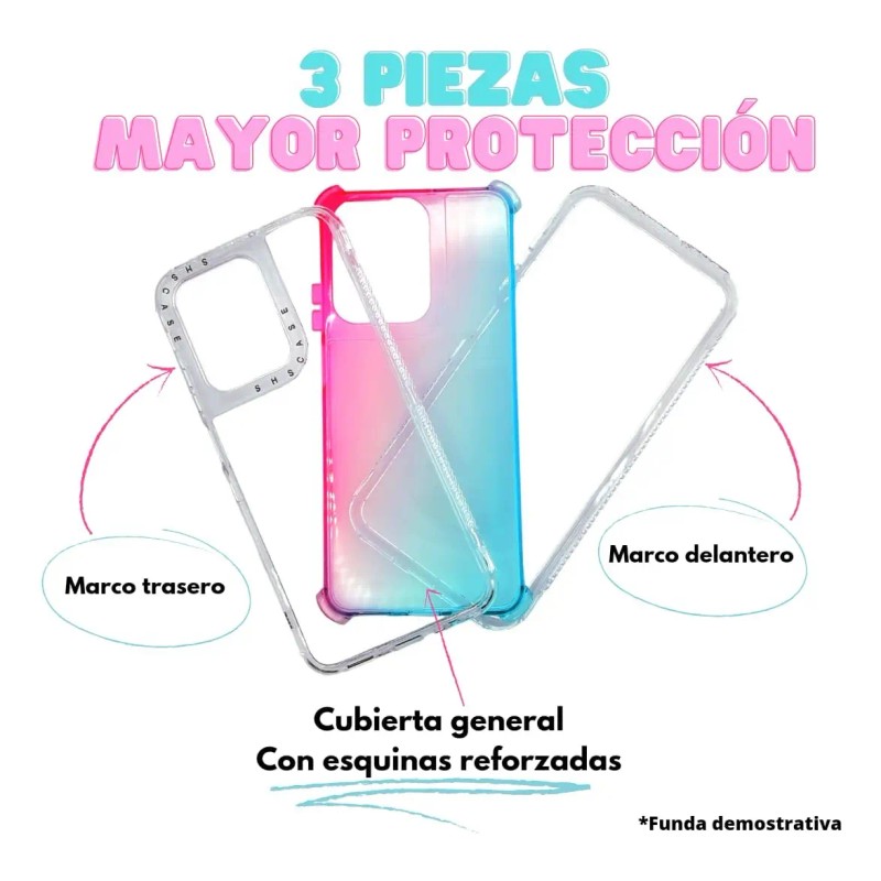 Funda Para Moto Edge 40 Brillos Case Mujer + Mica