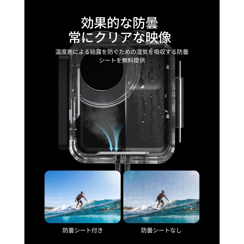 TELESIN Waterproof Case for DJI Osmo Nano 60M/196FT Waterproof Housing
