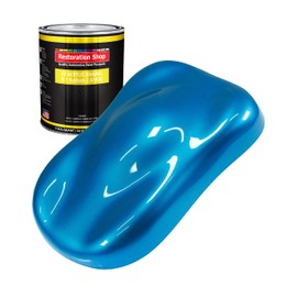 Restoration Shop - Intense Blue Metallic Acrylic Enamel Auto Paint - Quart Paint Color Only - Professional Single Stage High Gloss Automotive, Car, Truck, Equipment Coating, 2.8 VOC