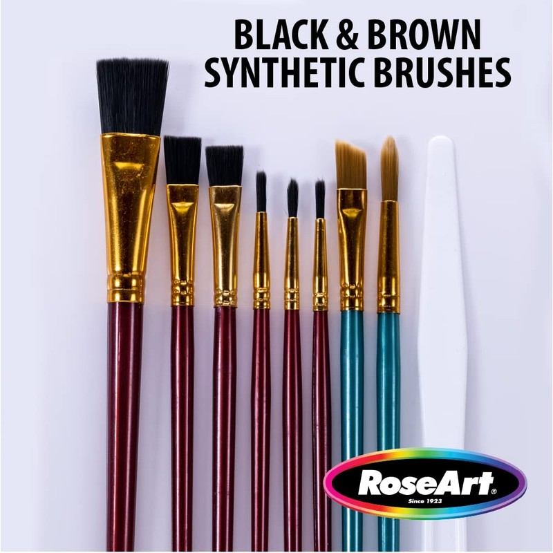 RoseArt 25 pc Mix Media Paint Brushes