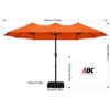 ABCCANOPY 15FT Double-Sided Aluminum Table Patio Umbrella Garden Large Umbrella,Swimming