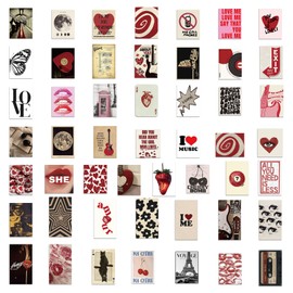 50 Pcs Pintest Decals Vinyl Aesthetic Waterproof Stickers Adorable Decor Supplies Party Suitable for Mobile Laptop Computer Phone Water Bottle DIY Crafts Journal