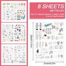 JUNMEIDO 8 Pieces Wedding Guest Book Stickers for Guest Book Wedding Stickers Vintage Guest Book Wedding Sticker or Photo Album Photo Album for Guest Book Photo Album Birthday Cards