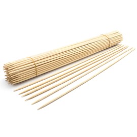 Royal Imports 24" Natural Wood Plant Stake, Floral Picks, Roasting Sticks, Wooden Kebob Grilling Skewers, Sign Posting (100 Pcs)