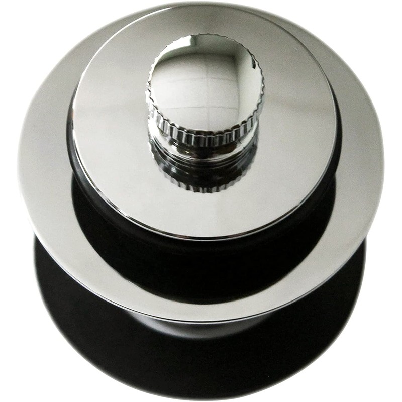 Westbrass Twist & Close Tub Trim Set with Two-Hole Overflow