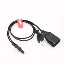 DRRI IEC320 C7 Female to CEE7/16 Male and Female Socket Power Extension Cord for PDU UPS RTV Equipment