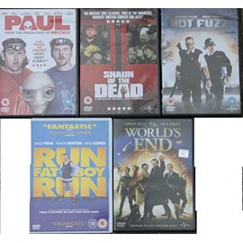 SIMON PEGG COLLECTION hot fuzz + run fat boy run + shaun of the dead + world's end + paul