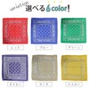 Kirakira Punpun Round Bandana, Large Paisley Pattern, Triangle Fabric, Approx.