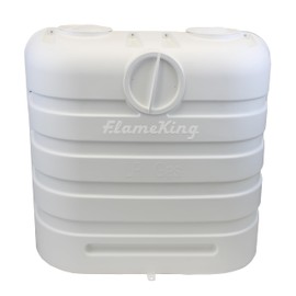 Flame King Dual 30LB LP Propane Tank Light Plastic Heavy Duty Cover for RV, Travel Trailer, Camper - White