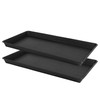 VUWEZ 2 Pack Plant Saucer Tray Rectangular, Plant Growing Nursery