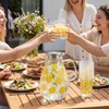 Yungyan Lemonade Pitcher with Lid 67.6 oz Clear Glass Water