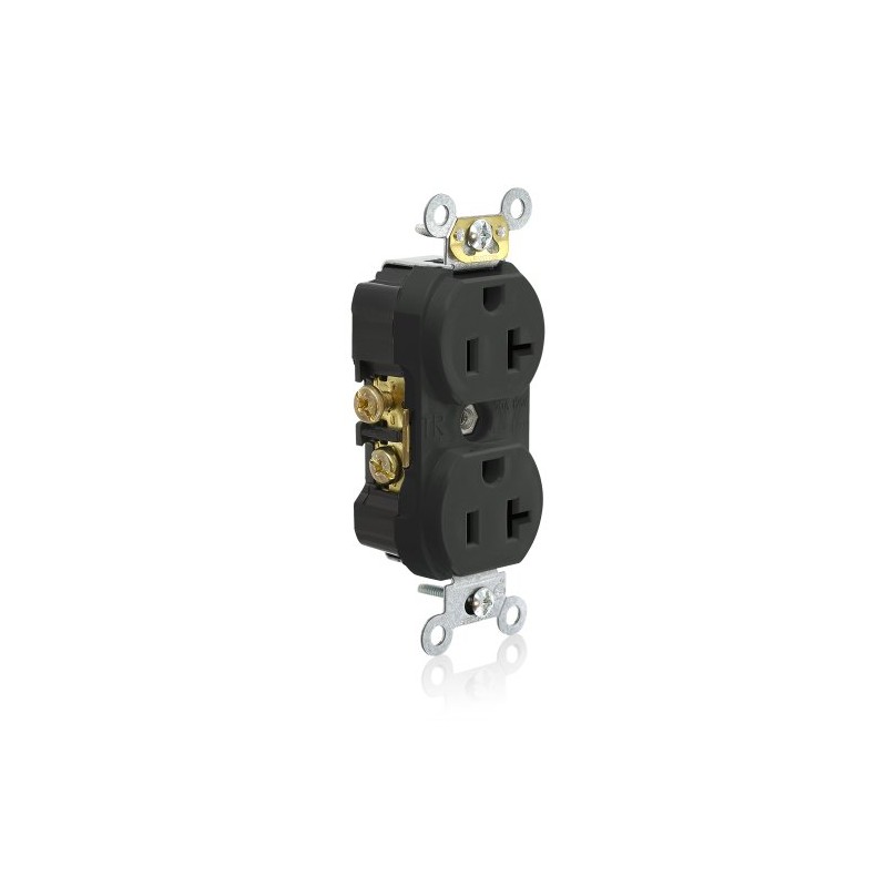 Leviton TCR20-E Side Wired Commercial Spec Grade Tamper Resistant Duplex