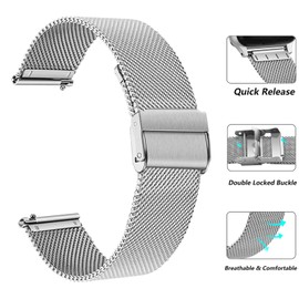 SUGARJAR 20MM Metall Armband Kompatibel mit Withings ScanWatch 2 42mm/ScanWatch Horizon/ScanWatch 42mm/Steel HR 40mm/Steel HR Sport